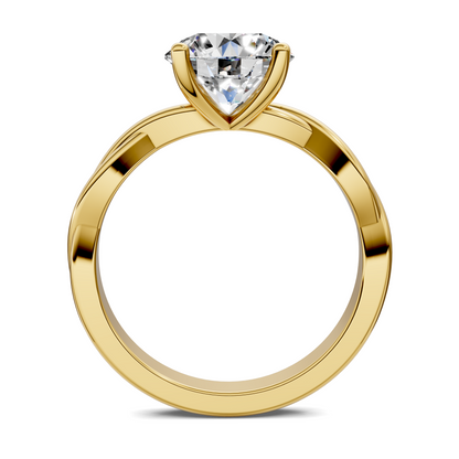 Emely Twisted Vine Solitaire Ring