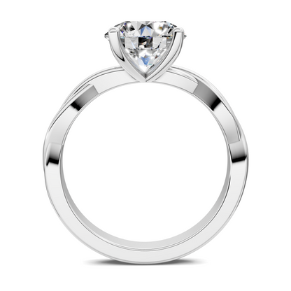 Emely Twisted Vine Solitaire Ring