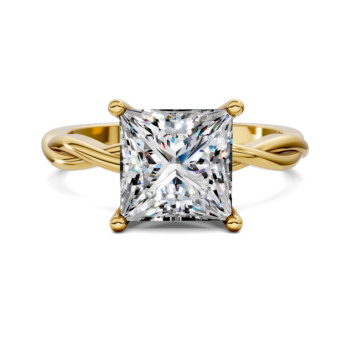 Emely Twisted Vine Solitaire Ring