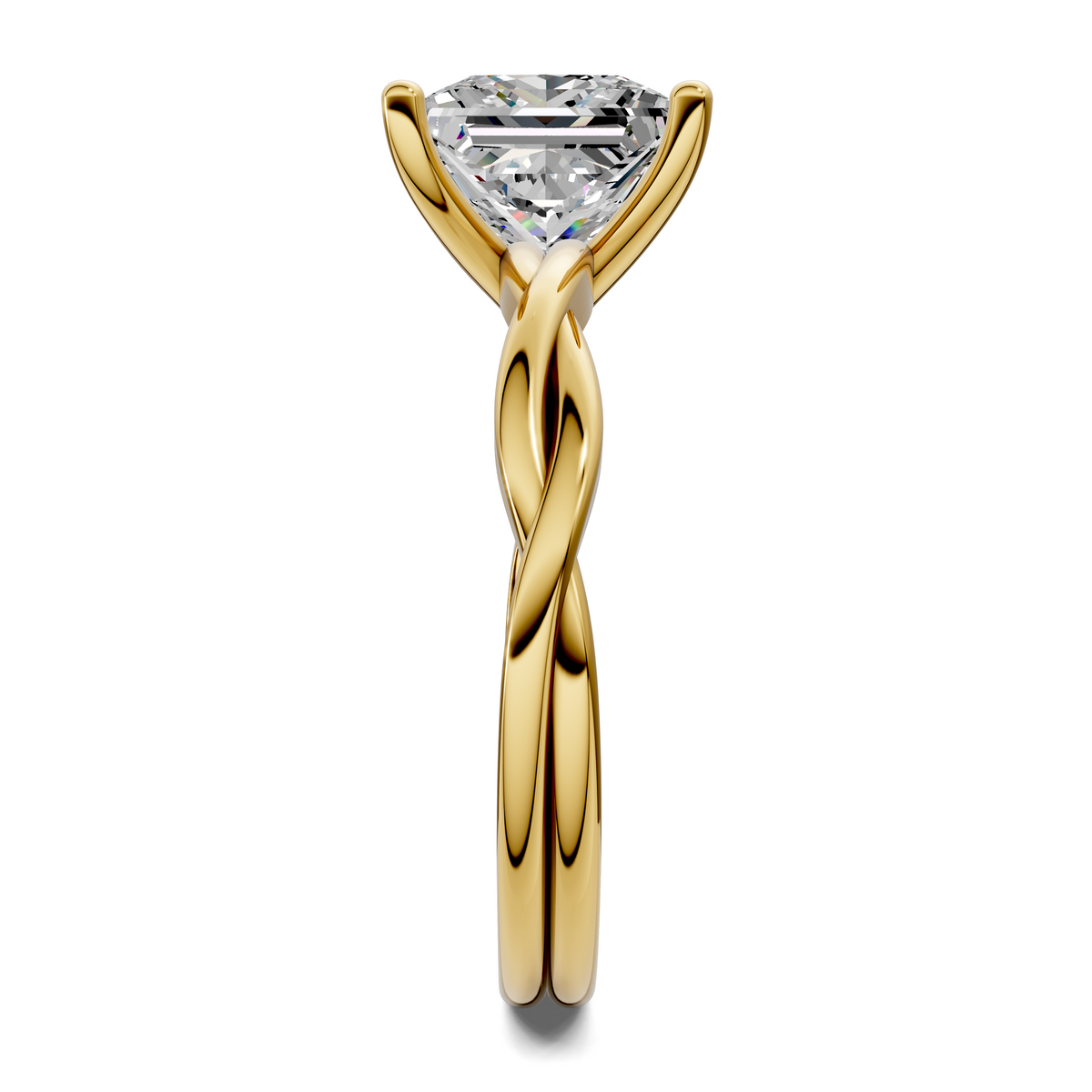 Emely Twisted Vine Solitaire Ring