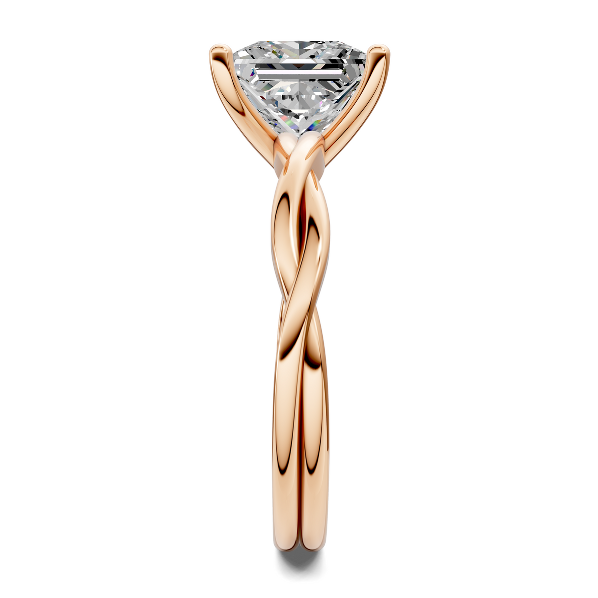 Emely Twisted Vine Solitaire Ring