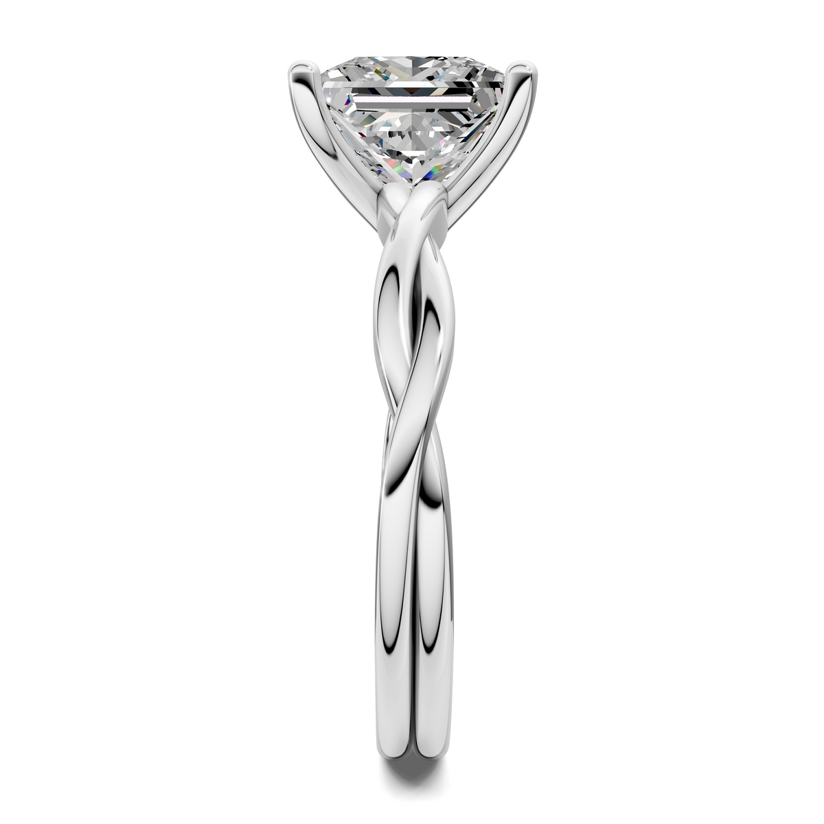 Emely Twisted Vine Solitaire Ring