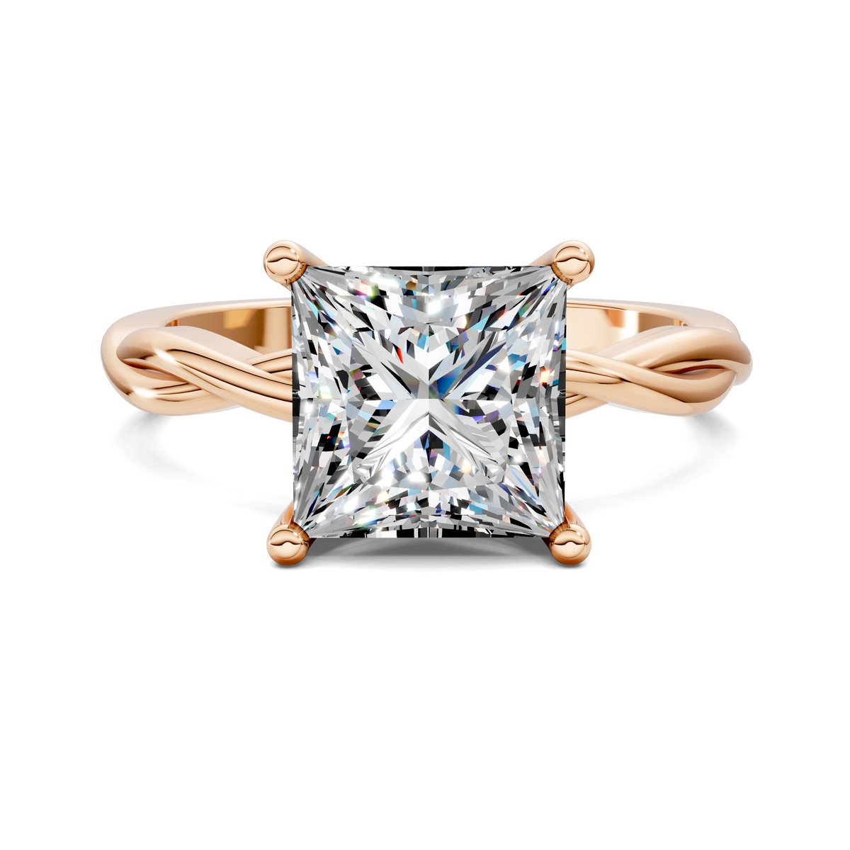 Emely Twisted Vine Solitaire Ring