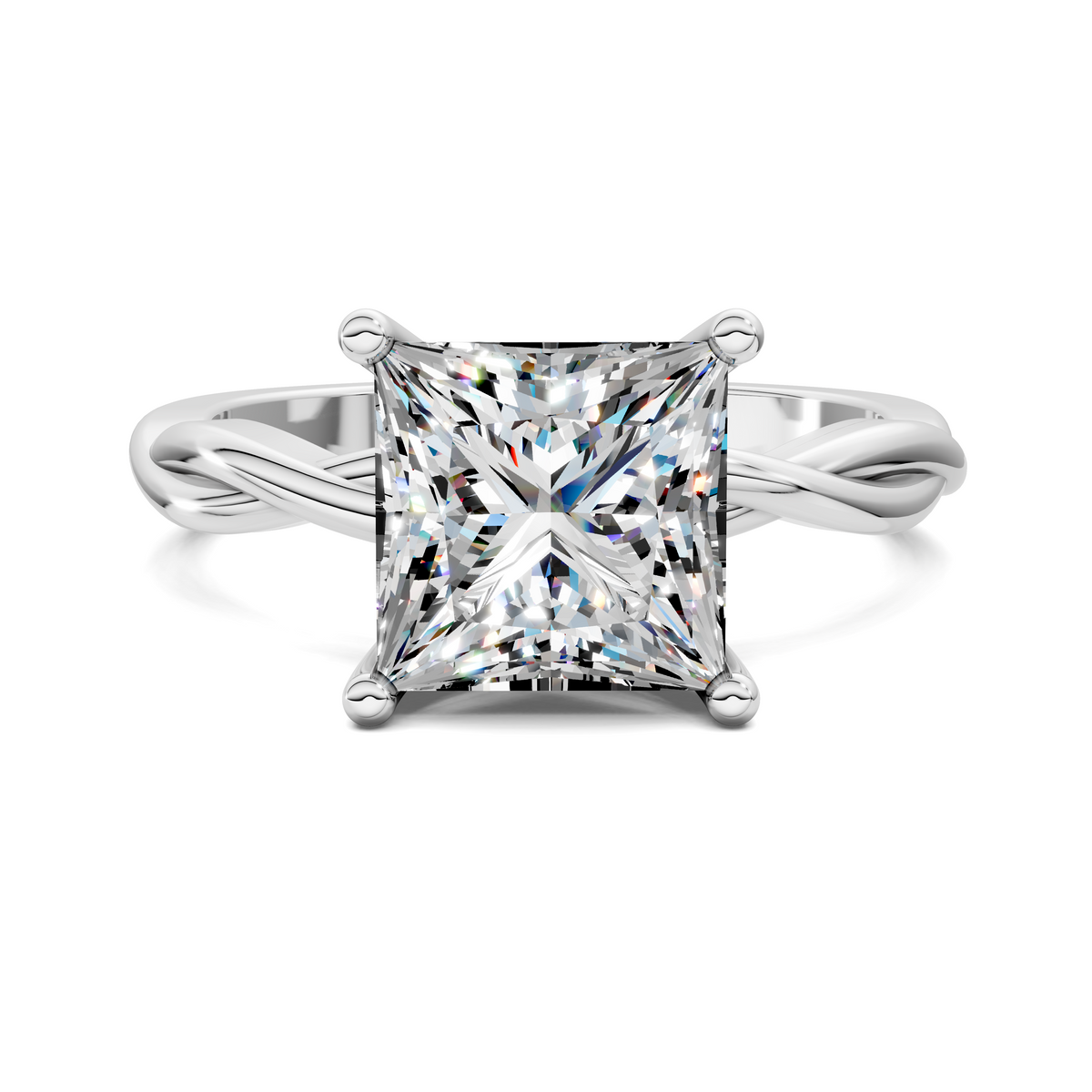 Emely Twisted Vine Solitaire Ring