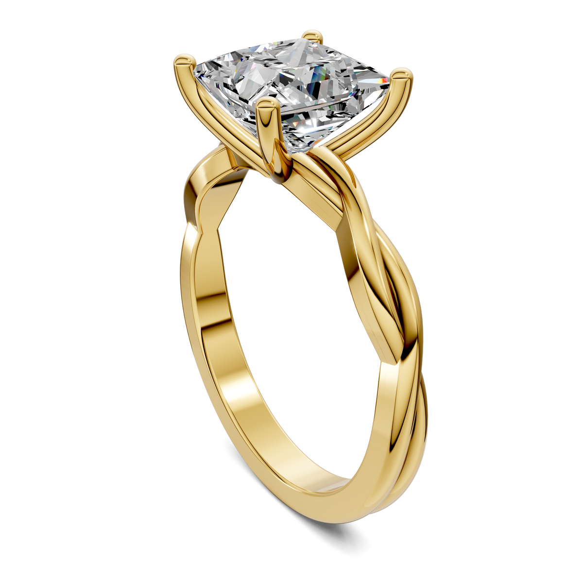 Emely Twisted Vine Solitaire Ring