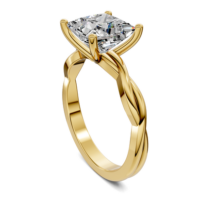 Emely Twisted Vine Solitaire Ring