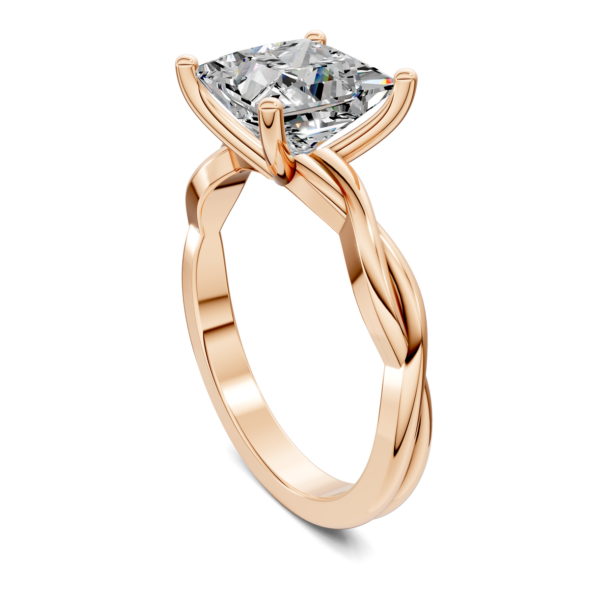Emely Twisted Vine Solitaire Ring