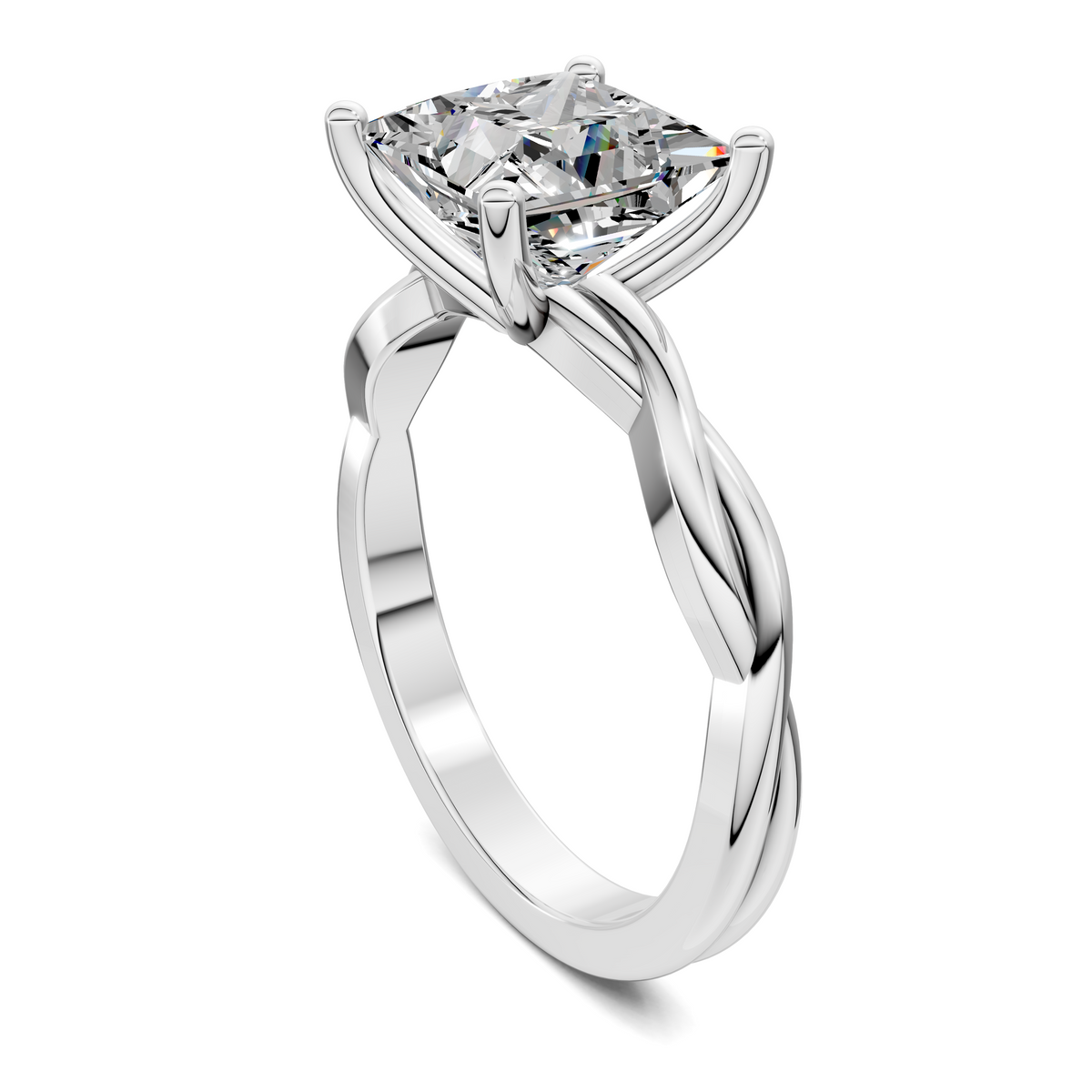 Emely Twisted Vine Solitaire Ring