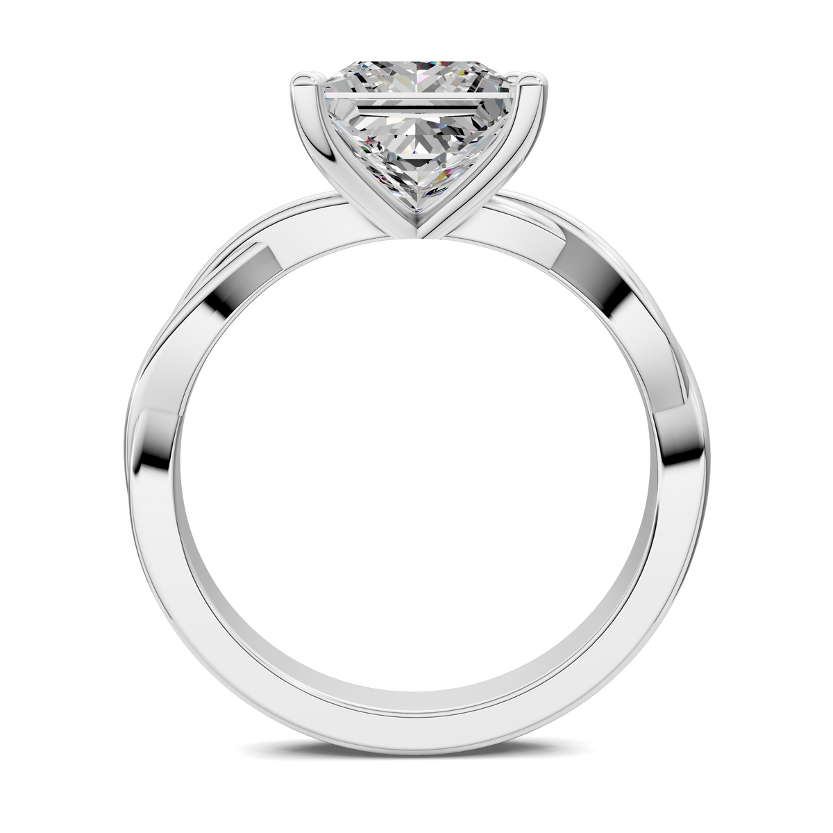 Emely Twisted Vine Solitaire Ring