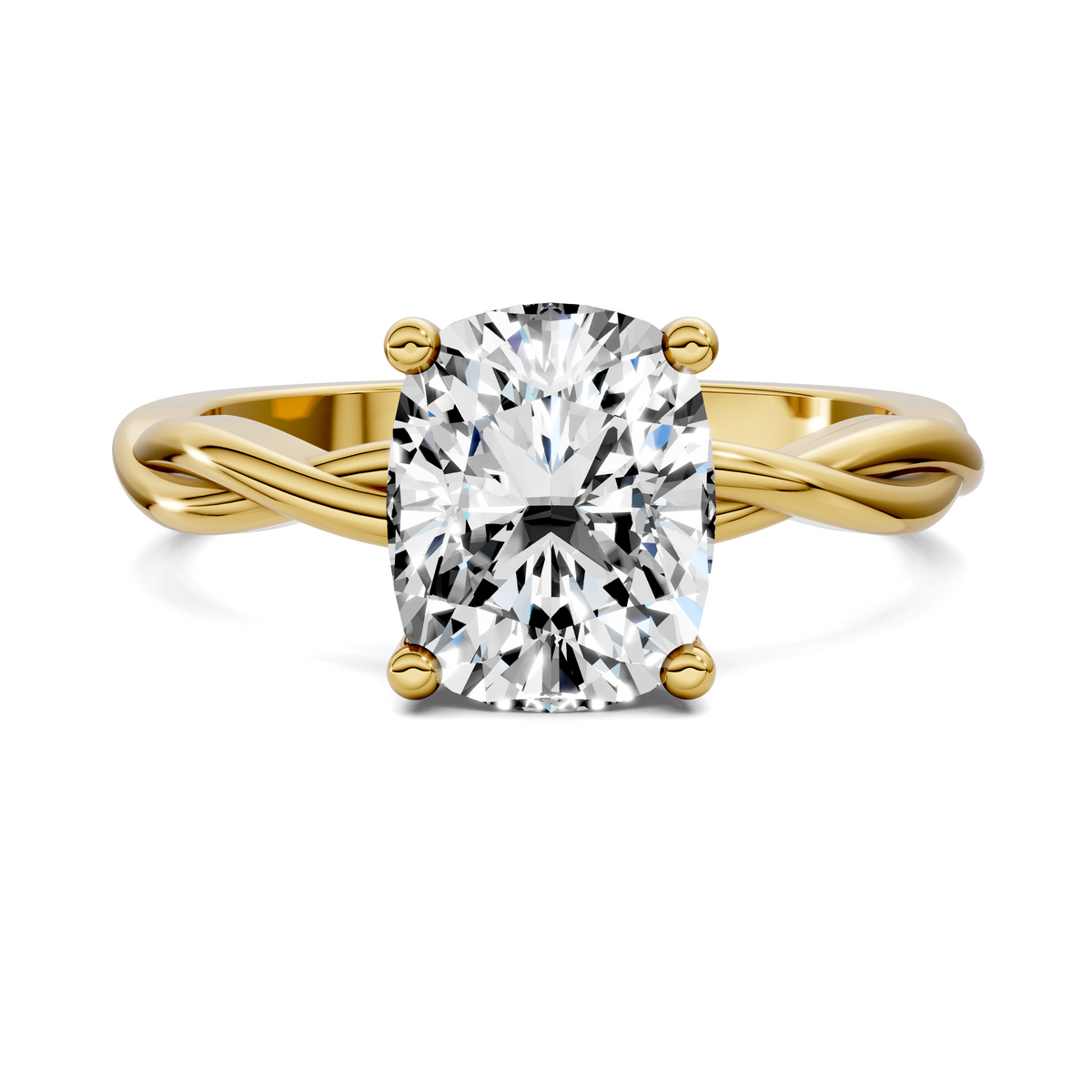 Emely Twisted Vine Solitaire Ring