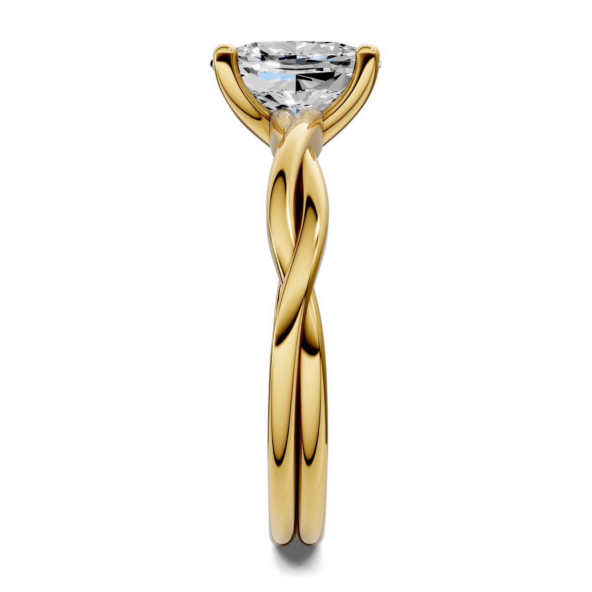 Emely Twisted Vine Solitaire Ring