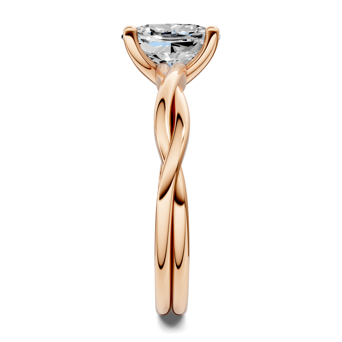Emely Twisted Vine Solitaire Ring