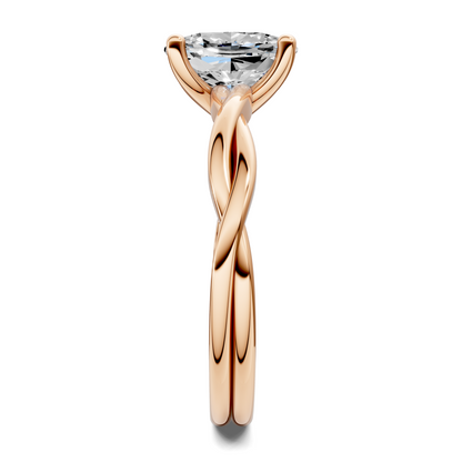 Emely Twisted Vine Solitaire Ring
