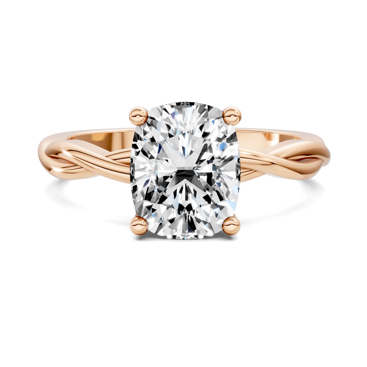 Emely Twisted Vine Solitaire Ring