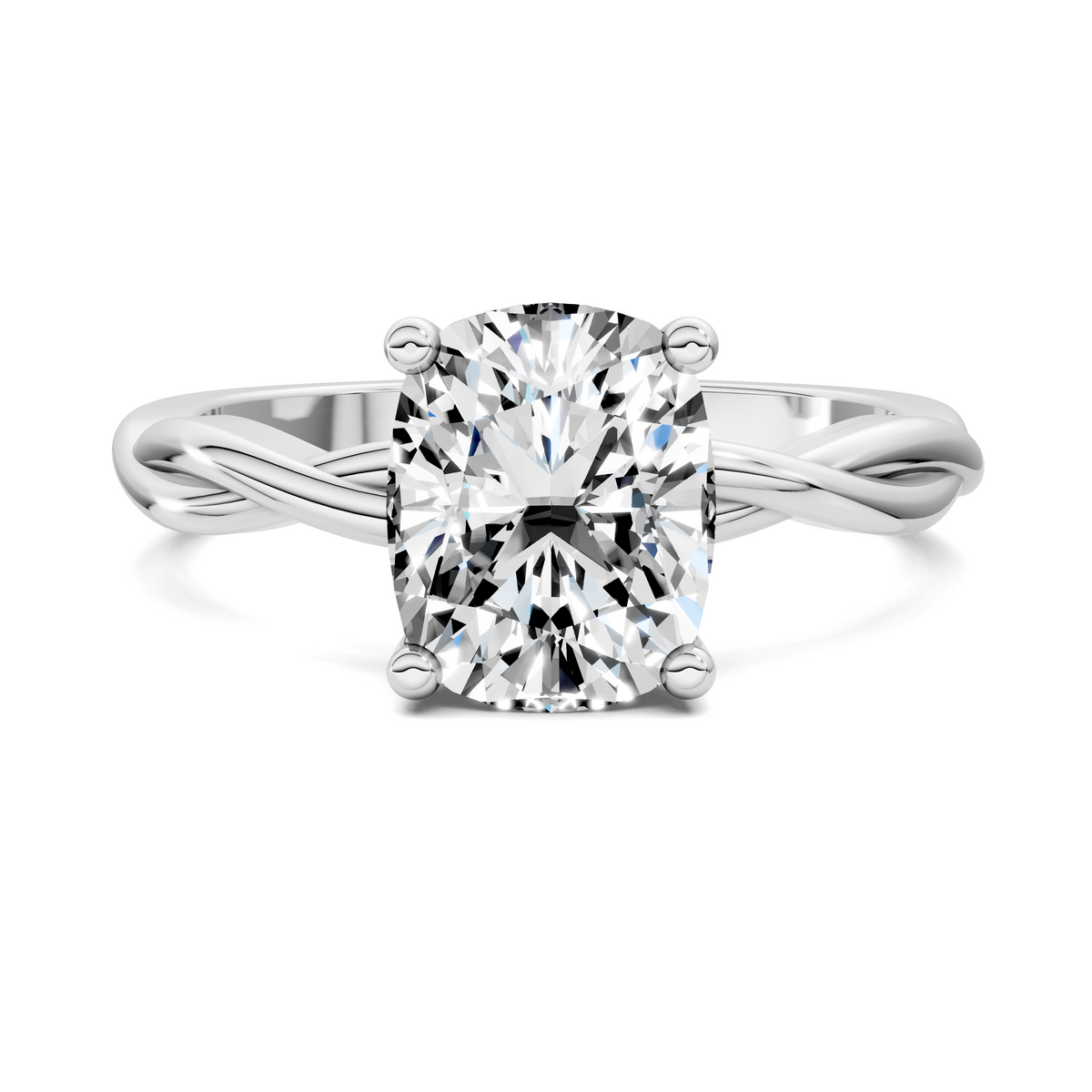 Emely Twisted Vine Solitaire Ring