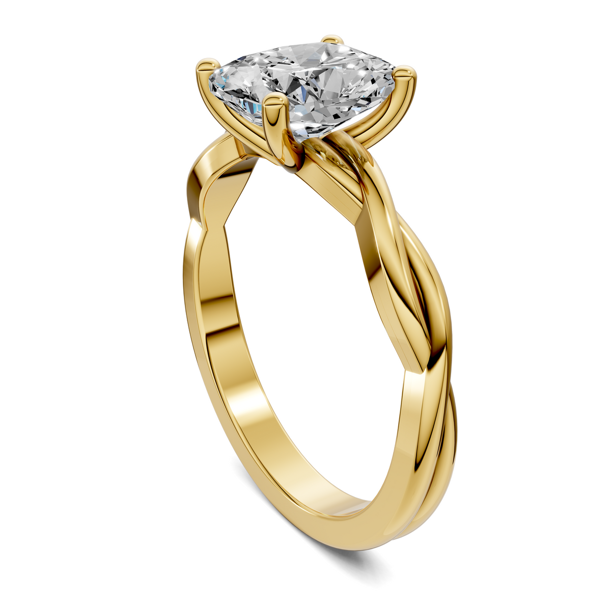 Emely Twisted Vine Solitaire Ring