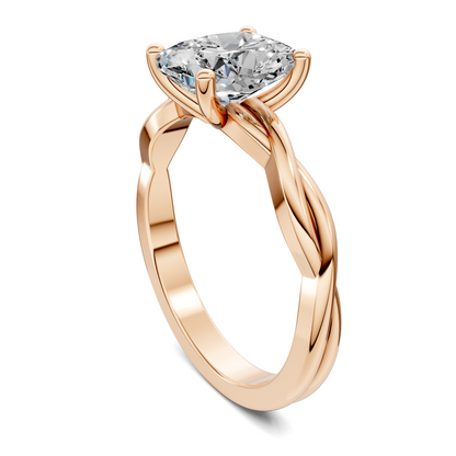 Emely Twisted Vine Solitaire Ring