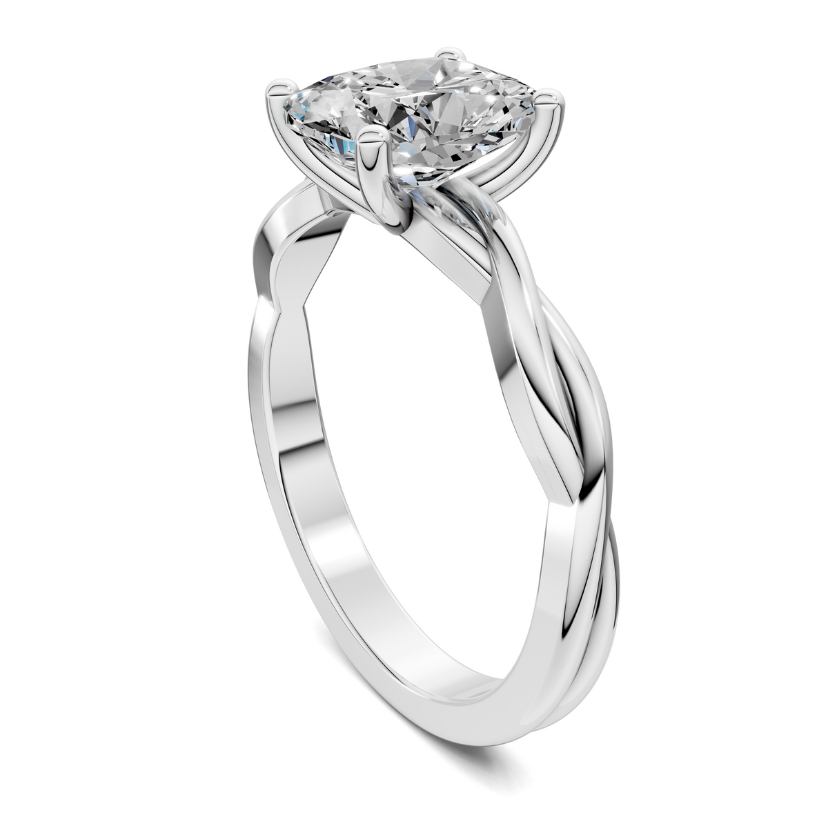 Emely Twisted Vine Solitaire Ring