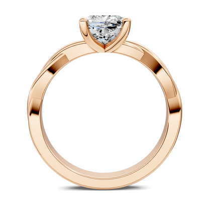 Emely Twisted Vine Solitaire Ring