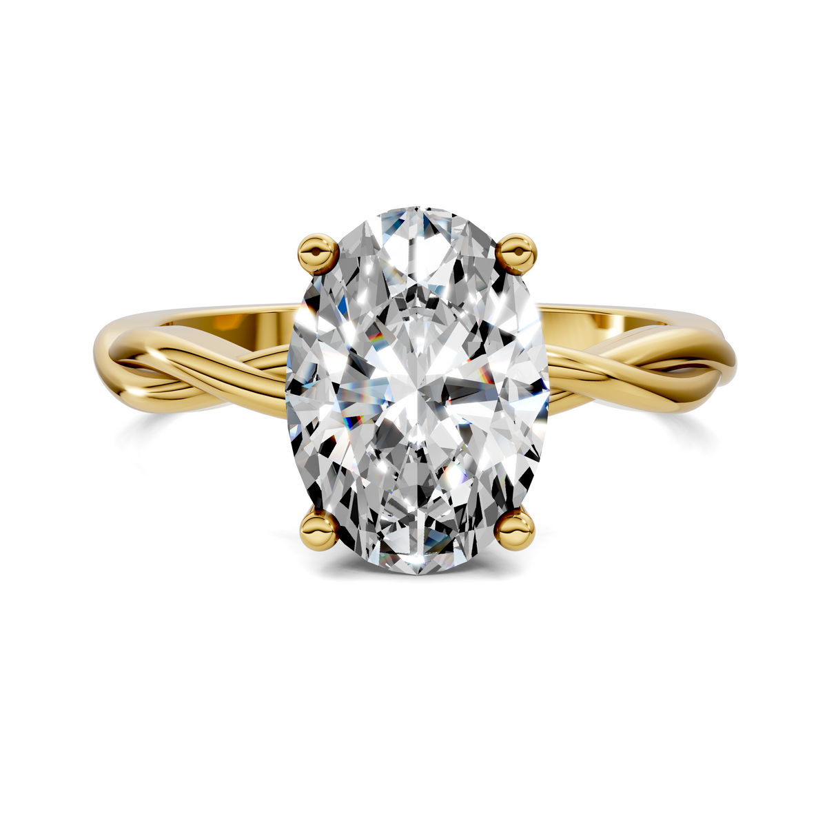 Emely Twisted Vine Solitaire Ring