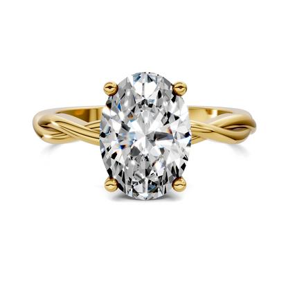 Emely Twisted Vine Solitaire Ring