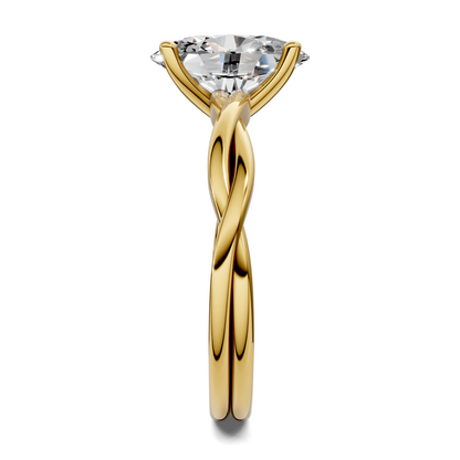 Emely Twisted Vine Solitaire Ring