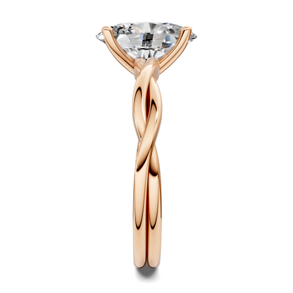 Emely Twisted Vine Solitaire Ring
