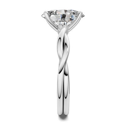 Emely Twisted Vine Solitaire Ring