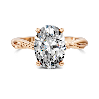 Emely Twisted Vine Solitaire Ring