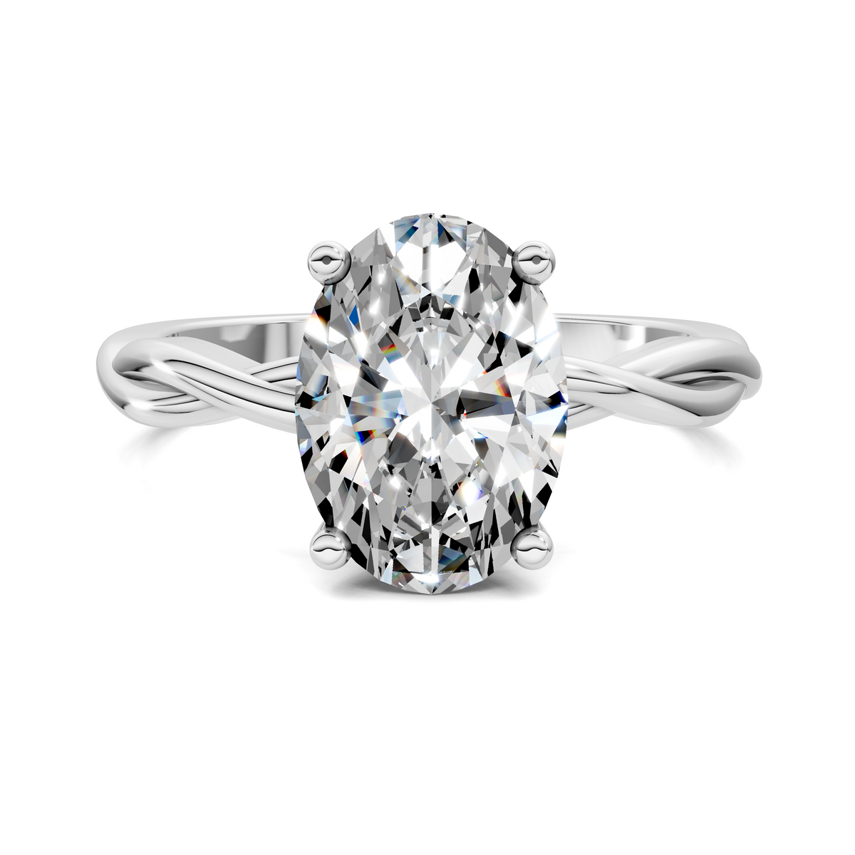 Emely Twisted Vine Solitaire Ring
