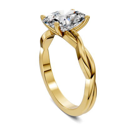 Emely Twisted Vine Solitaire Ring