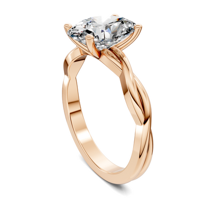 Emely Twisted Vine Solitaire Ring
