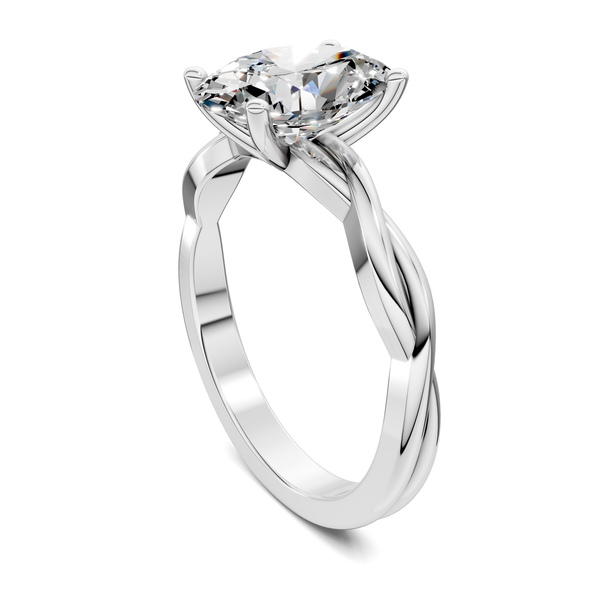 Emely Twisted Vine Solitaire Ring