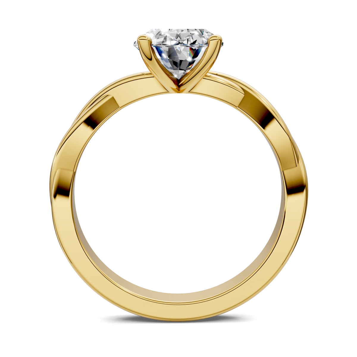 Emely Twisted Vine Solitaire Ring
