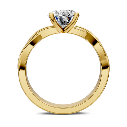 Emely Twisted Vine Solitaire Ring