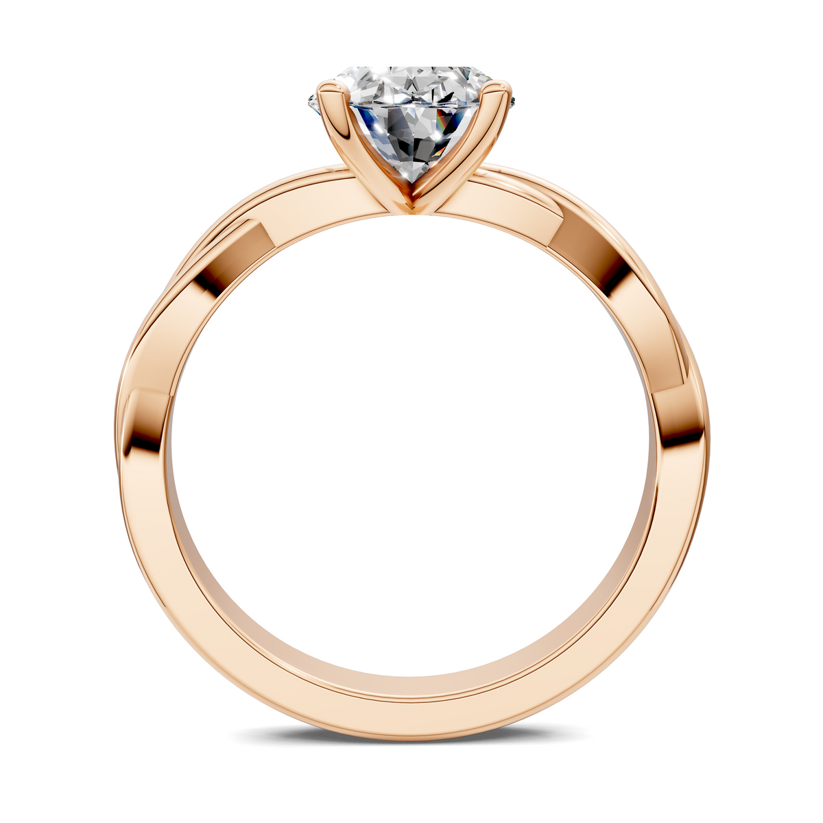 Emely Twisted Vine Solitaire Ring