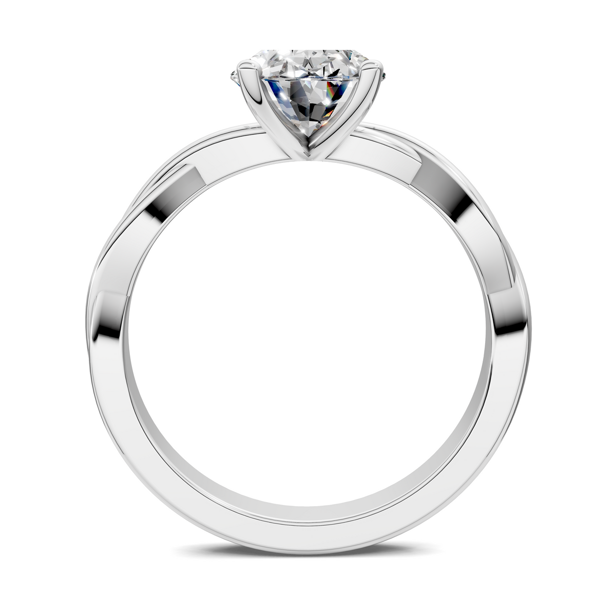 Emely Twisted Vine Solitaire Ring
