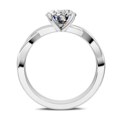 Emely Twisted Vine Solitaire Ring