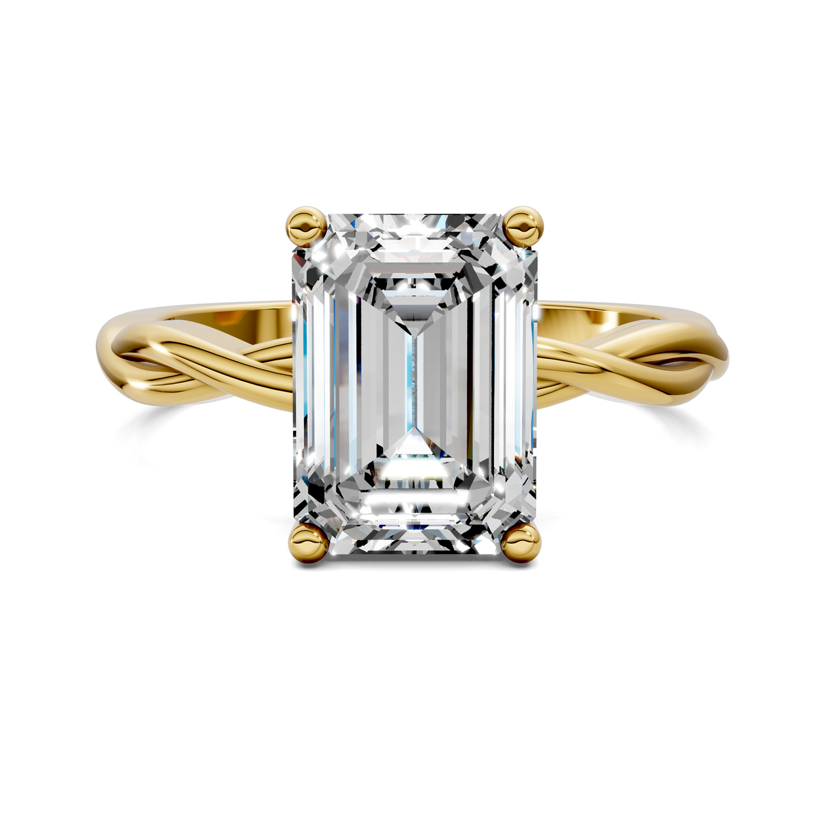 Emely Twisted Vine Solitaire Ring