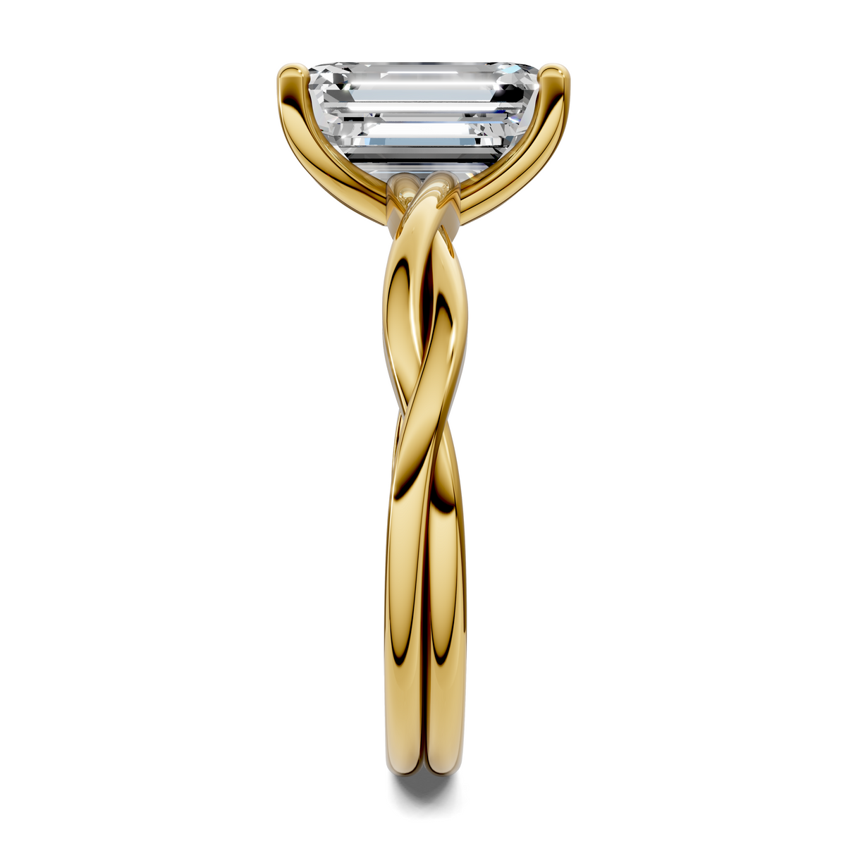 Emely Twisted Vine Solitaire Ring