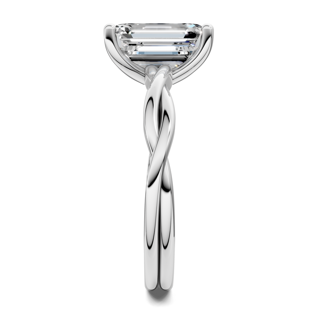 Emely Twisted Vine Solitaire Ring