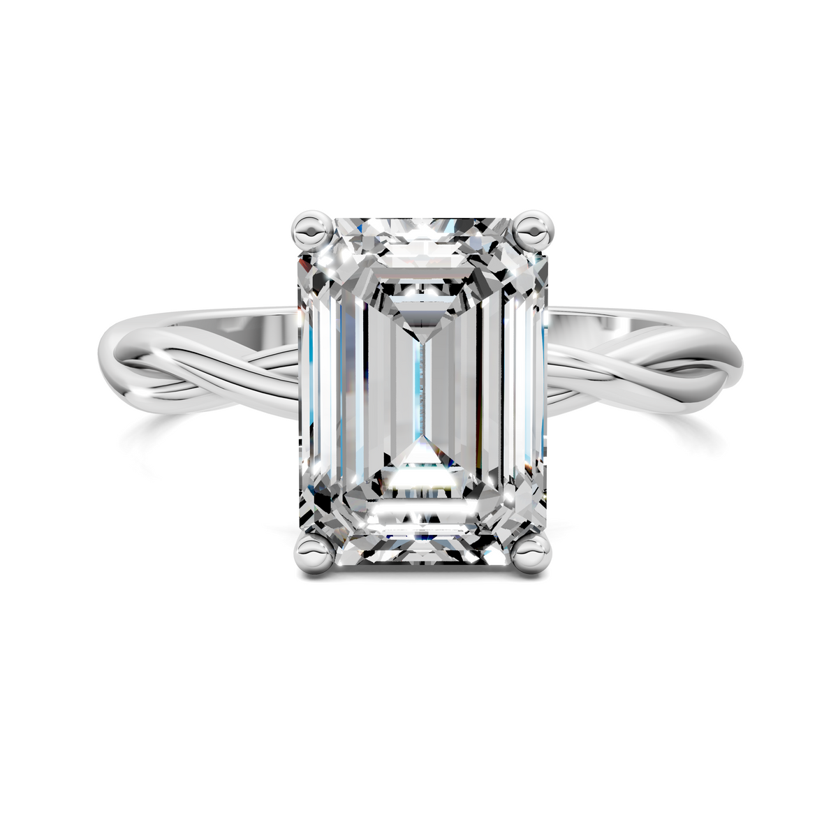 Emely Twisted Vine Solitaire Ring