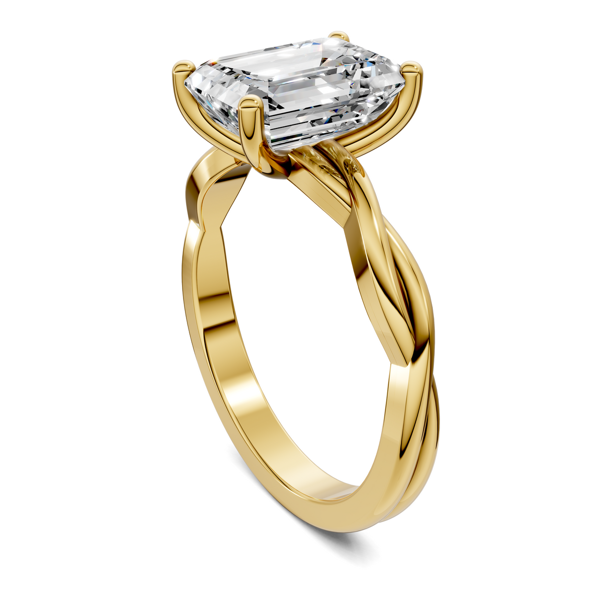 Emely Twisted Vine Solitaire Ring