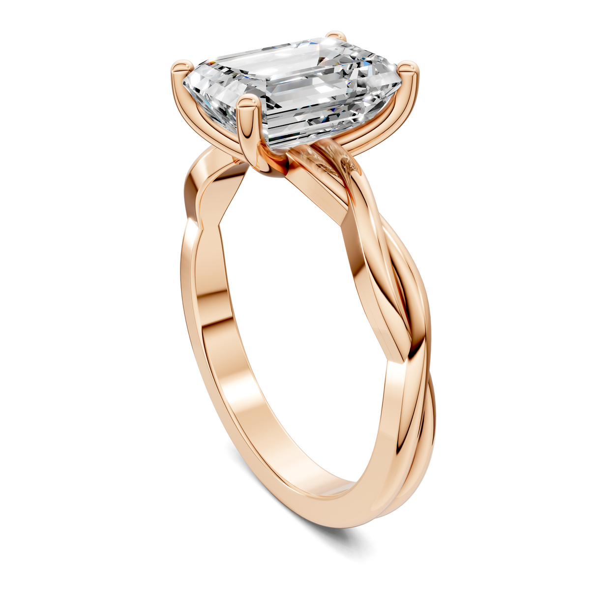 Emely Twisted Vine Solitaire Ring