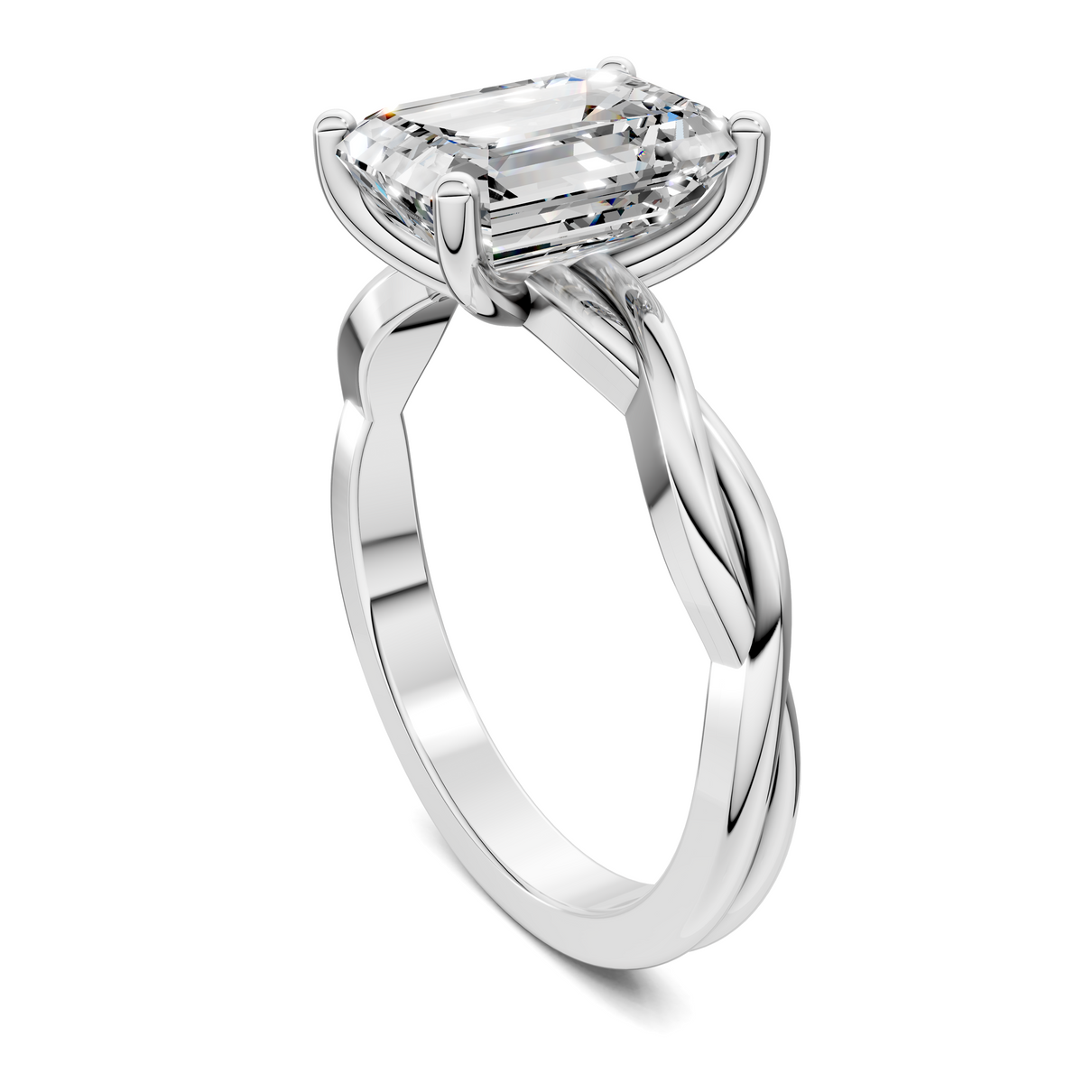 Emely Twisted Vine Solitaire Ring