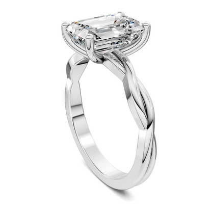 Emely Twisted Vine Solitaire Ring