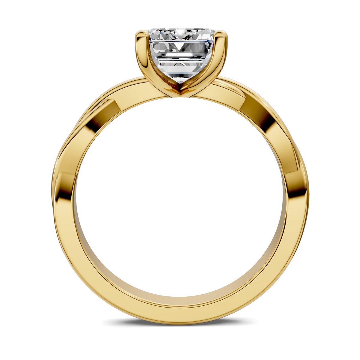 Emely Twisted Vine Solitaire Ring