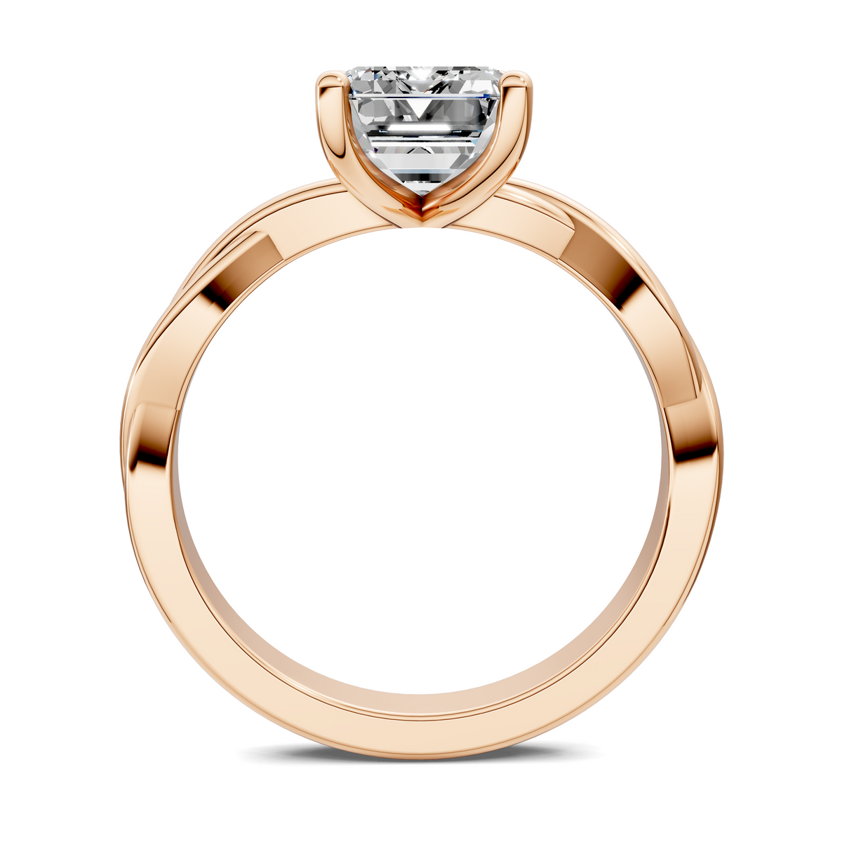 Emely Twisted Vine Solitaire Ring