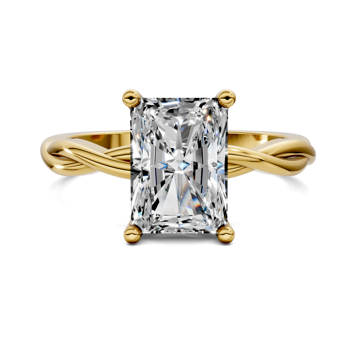 Emely Twisted Vine Solitaire Ring