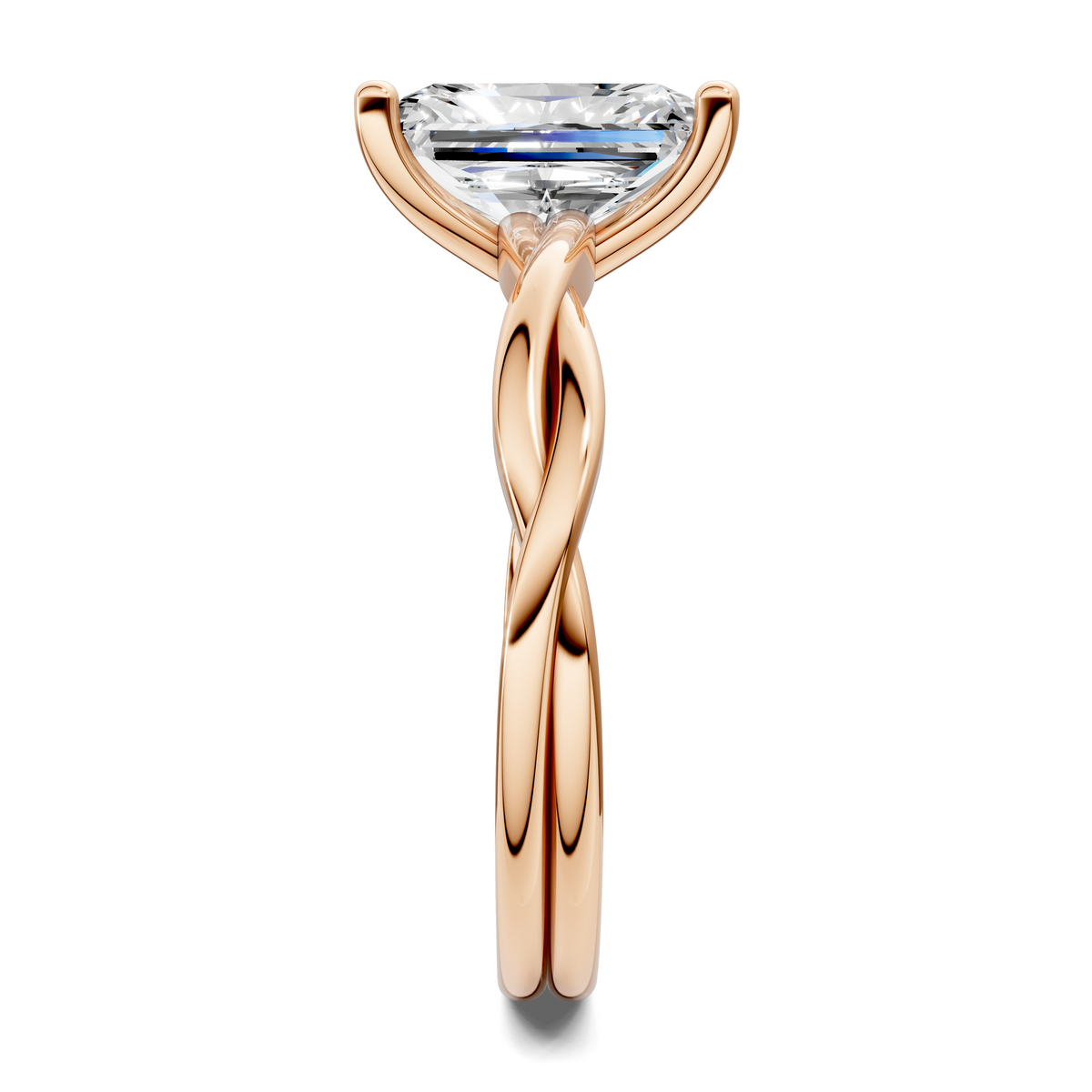 Emely Twisted Vine Solitaire Ring